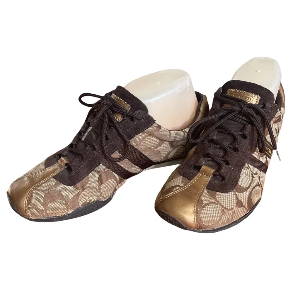 Coach Jayme Brown CC Print Sneakers Size: 8‎